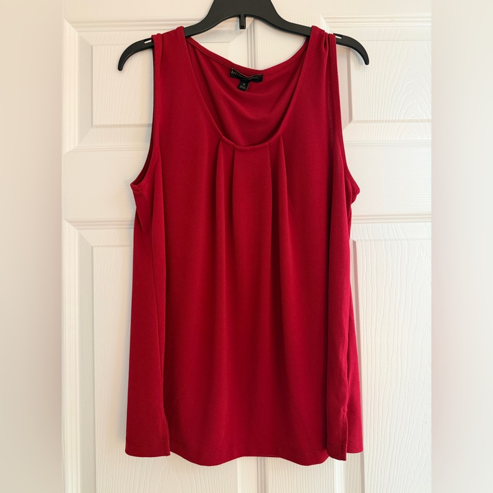 Banana Republic Brick Red Sleeveless Tank with Front Pleat